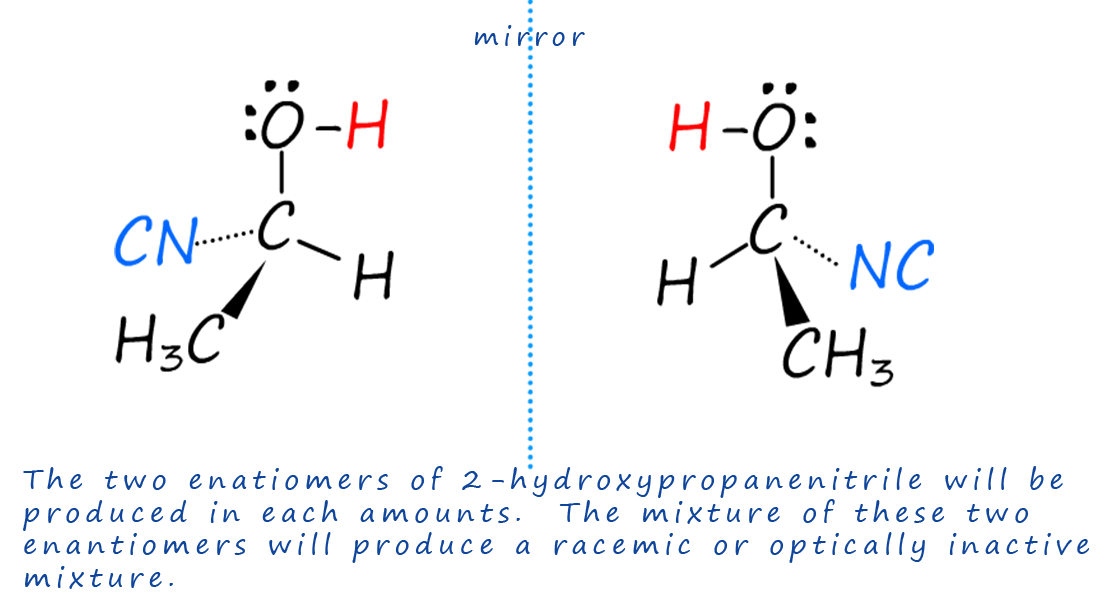 a racemic mixture of the two enantiomers of 2-hydroxypropanenitrile